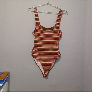 Forever 21 body suit stripes